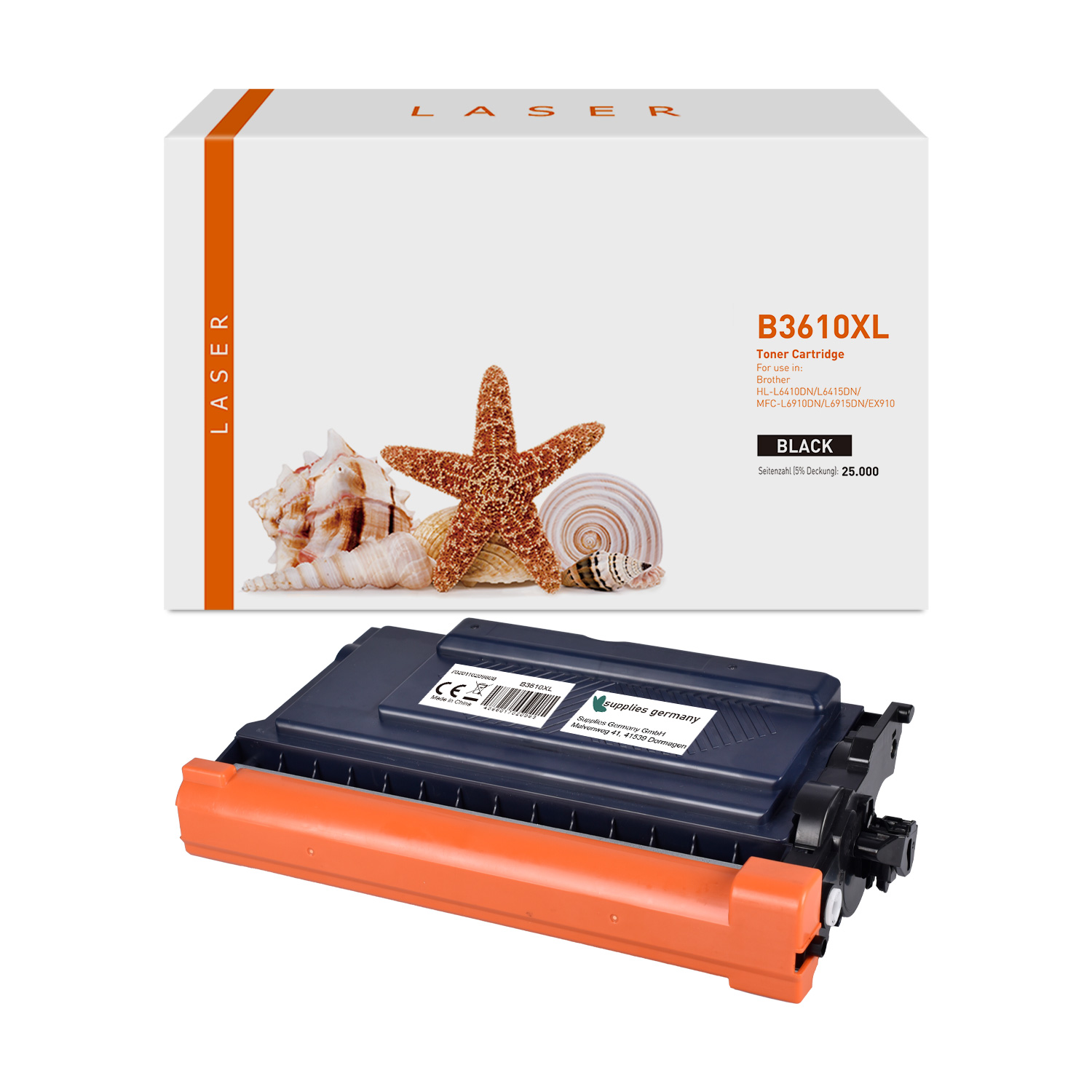TN3610XL alternativ Toner black für Brother / TN3610XL / 25.000 Seiten