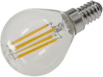 LED Tropfenlampe E14 "Filament T4", 3000k, 500lm, 230V/4W, warmweiß
