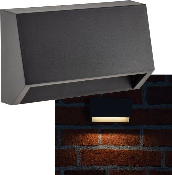 LED Wandleuchte "KWL-98", Anthrazit - IP65, 1,5W, 110Lm, Kunststoff, warmweiß LED Wandleuchte "KWL-98", Anthrazit - IP65, 1,5W, 110Lm, Kunststoff, warmweiß