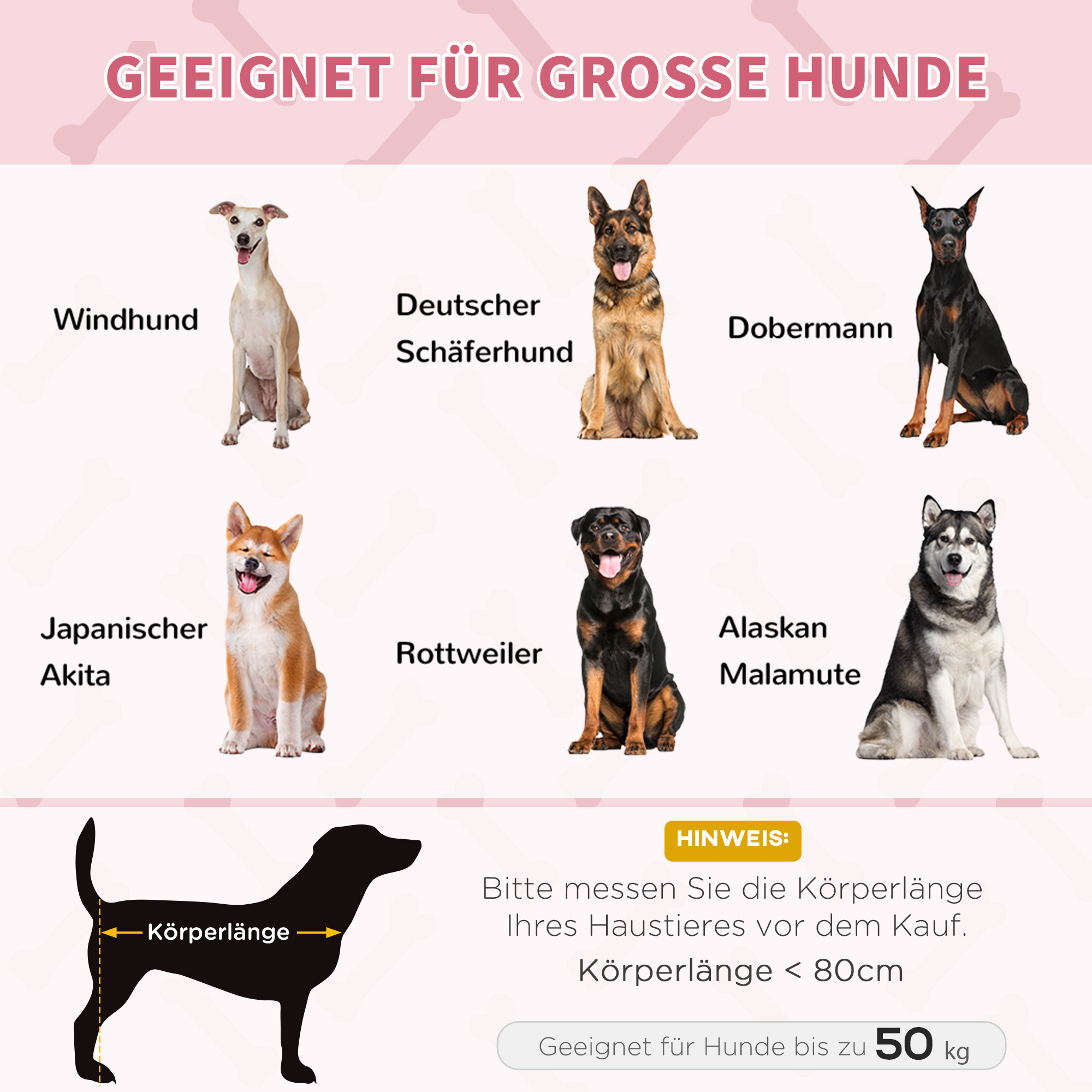 Hundebett, faltbar, Outdoor-Hundebett, erhöhter Stand, 122 cm x 92 cm x 23 cm, Rot + Schwarz