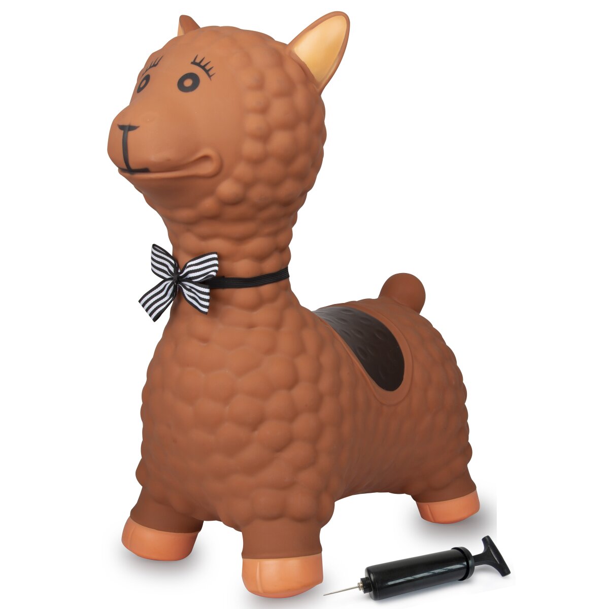 Hüpftier Lama HoppyDoo braun mit Pumpe