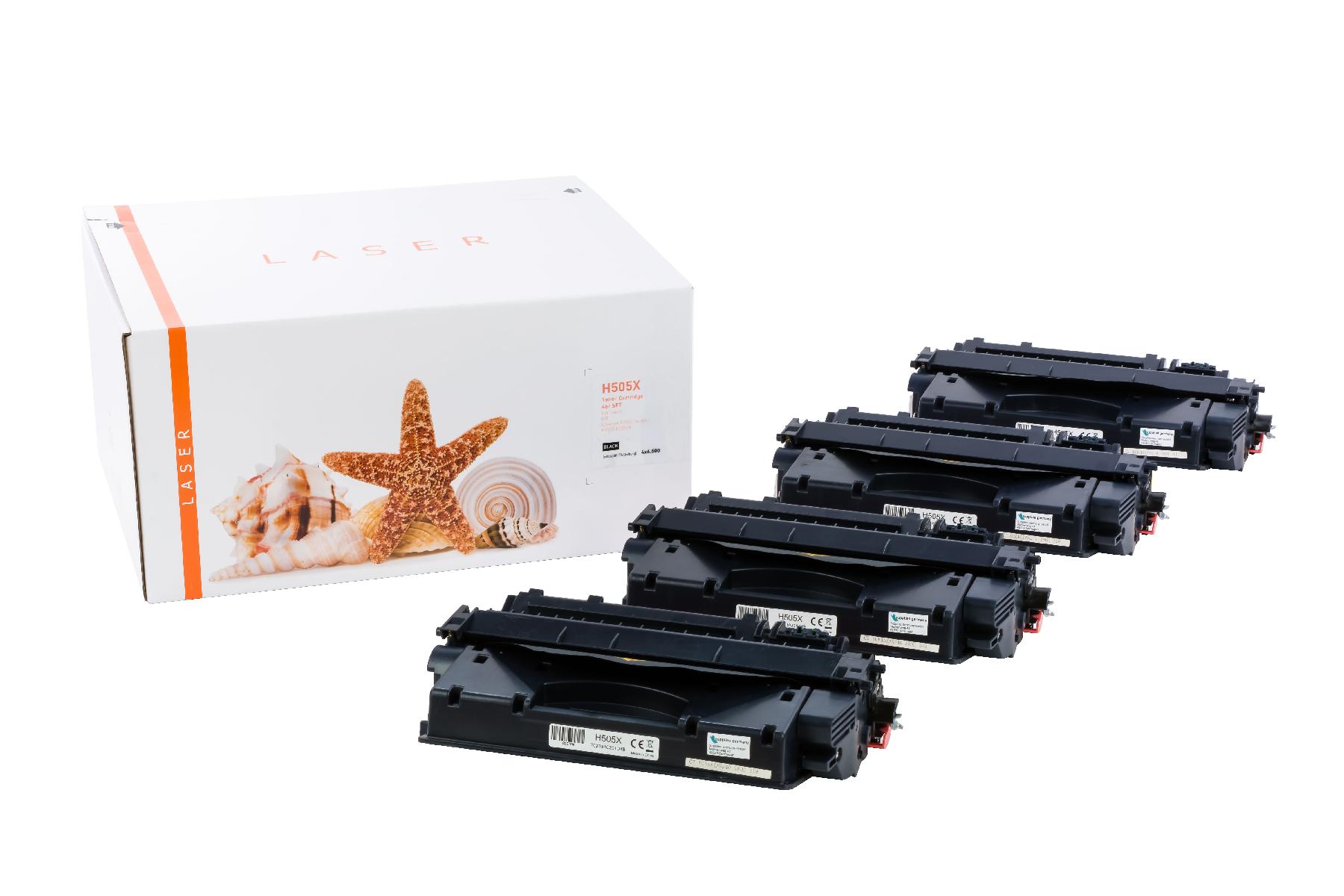 4er Set CE505X alternativ Toner schwarz für HP / CE505X / 4x6.500 Seiten 4er Set CE505X alternativ Toner schwarz für HP / CE505X / 4x6.500 Seiten