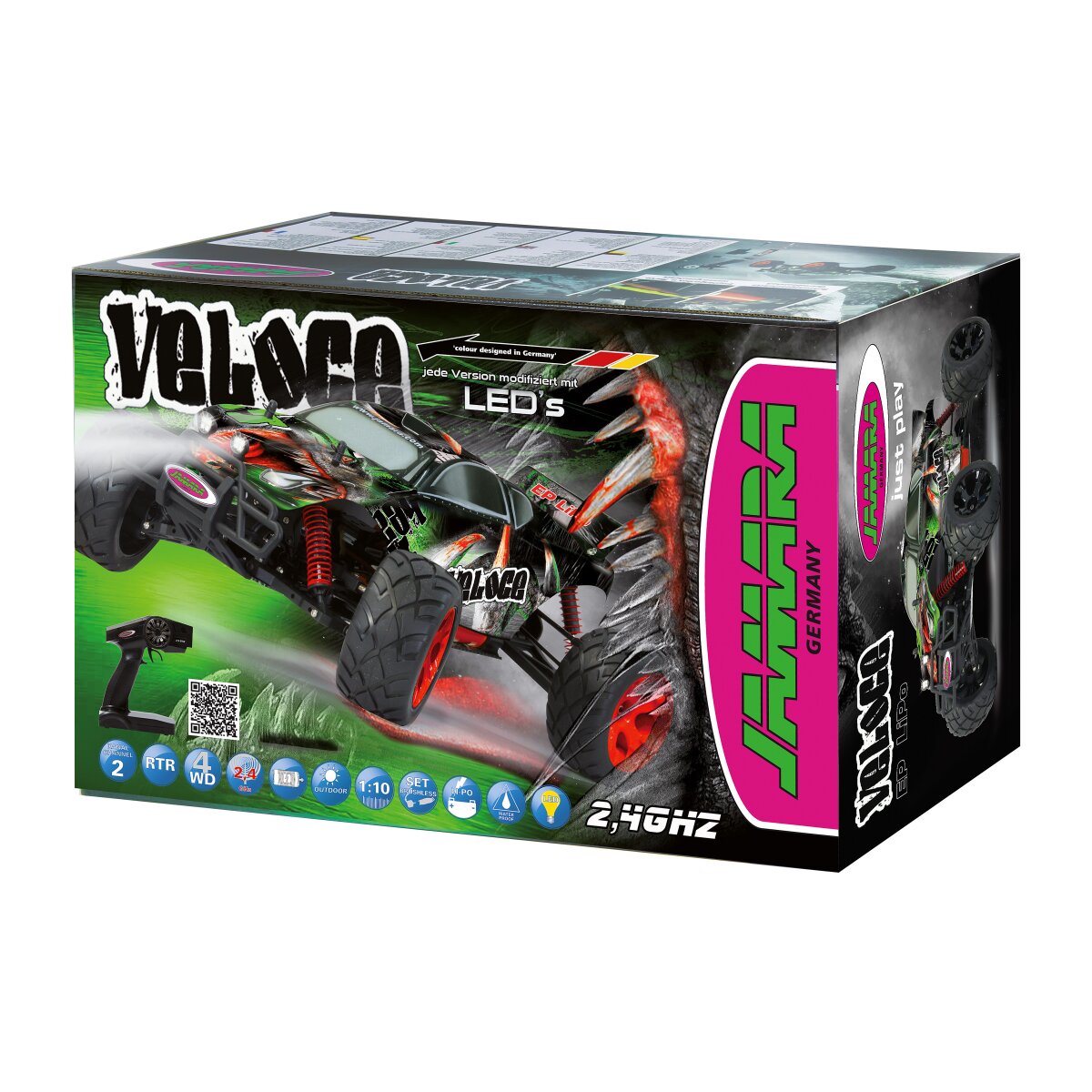 Veloce Monstertruck 4WD 1:10 Lipo 2,4GHz mit LED