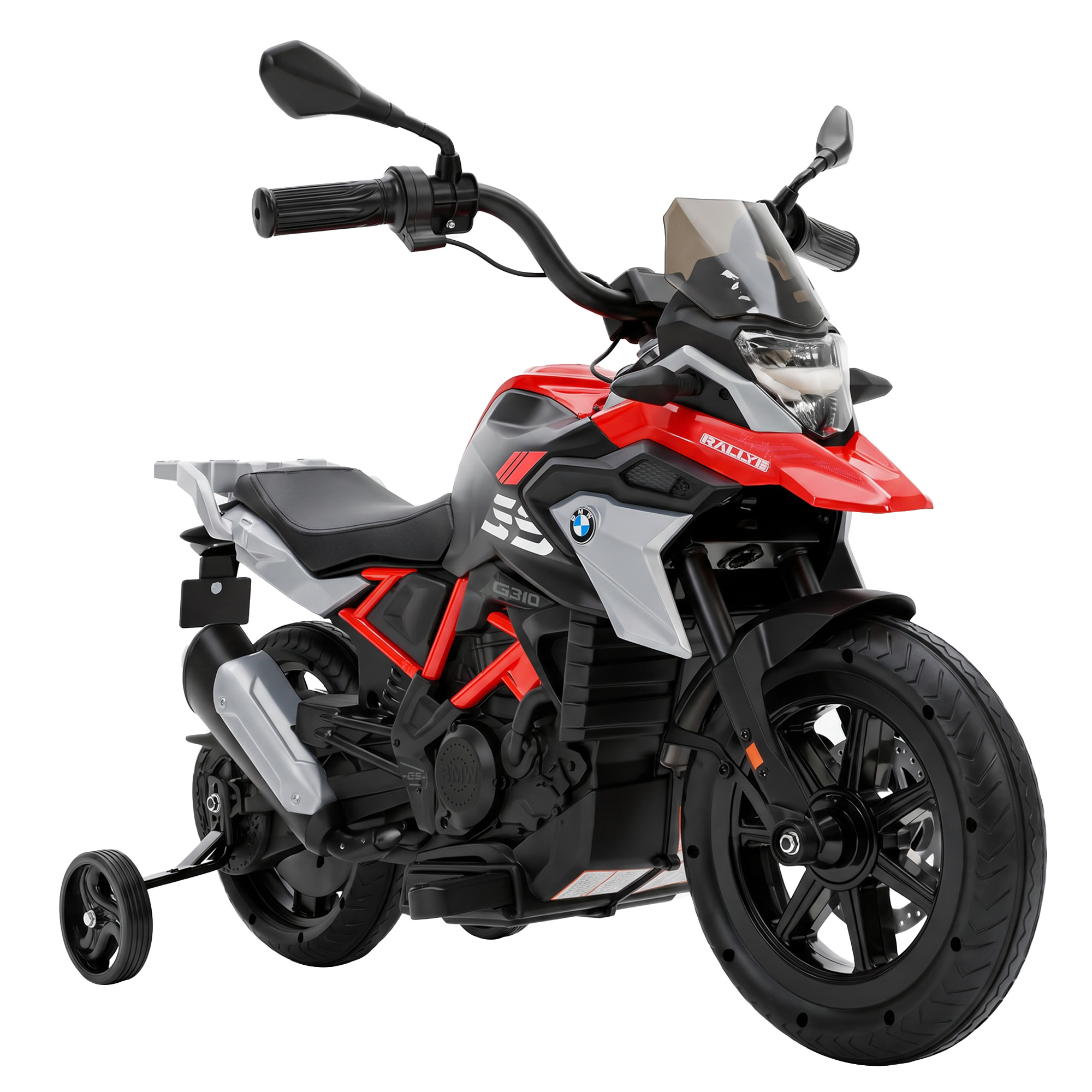 Elektro Motorrad Kinder BMW 12V Kinder Motocross mit Lithium Akku 35W Motor Drehgasgriff Stützrädern PU-Sitz bis 6km/h
