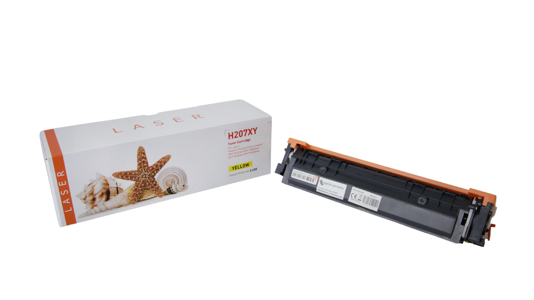 207XY alternativ Toner gelb für HP / W2212X / 2.450 Seiten 207XY alternativ Toner gelb für HP / W2212X / 2.450 Seiten