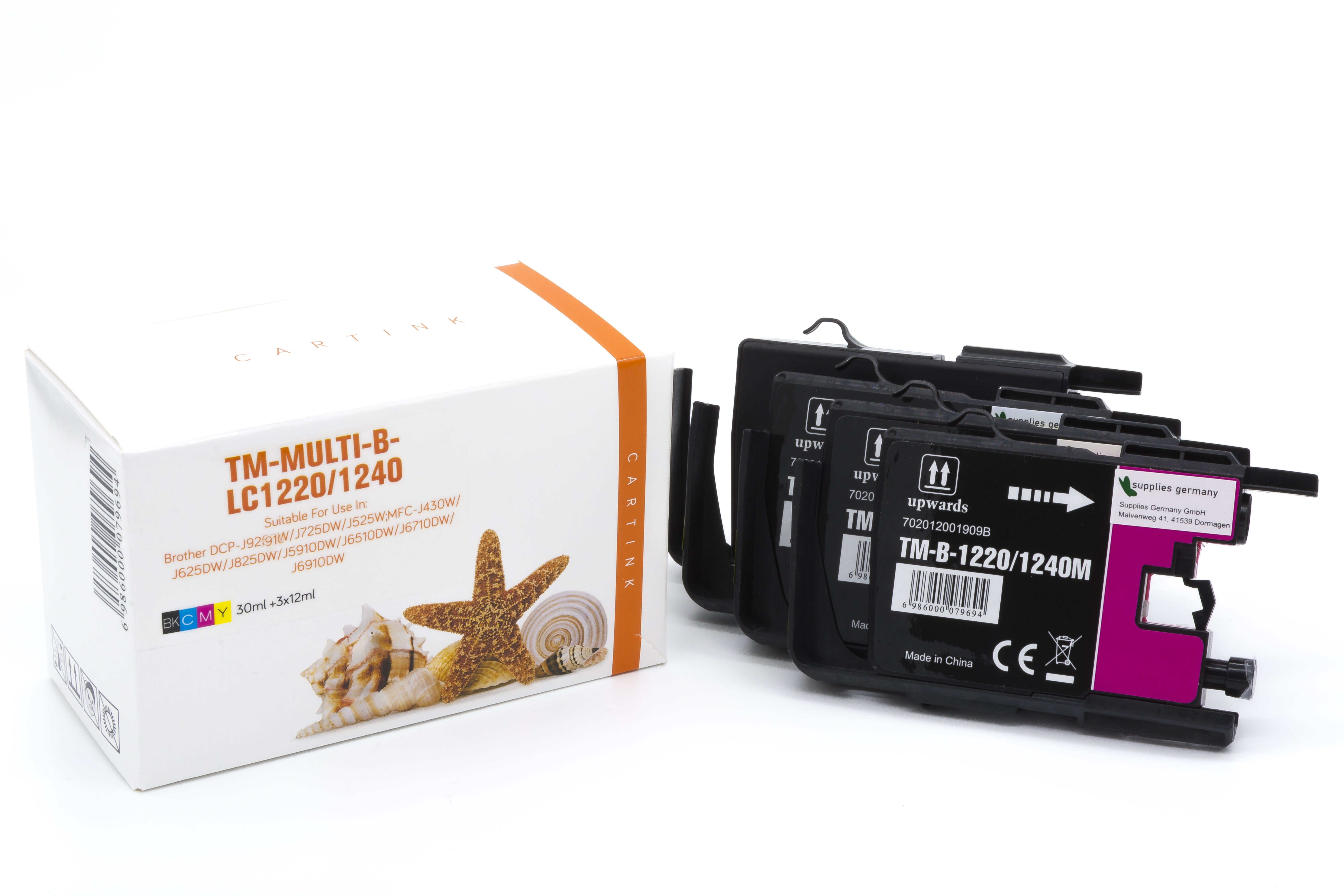 Multipack LC1220/1240 alternativ Tinte für Brother / LC1240VALBP / BK30ml / C,M,Y12ml