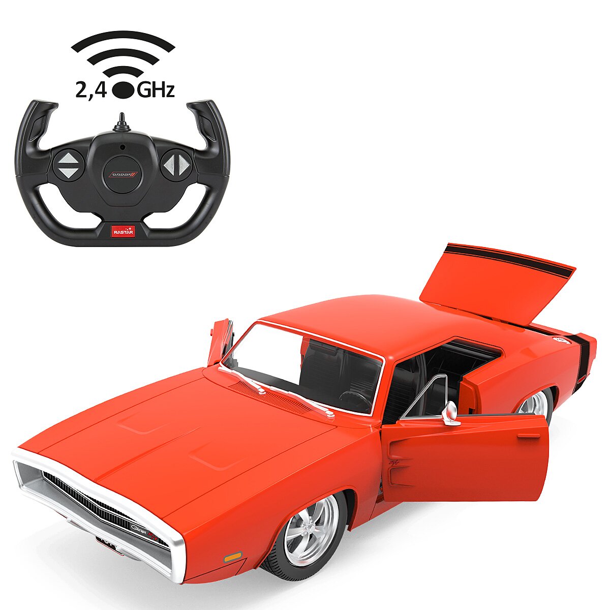 Dodge Charger R/T 1970 1:16 rot 2,4GHz Tür manuell