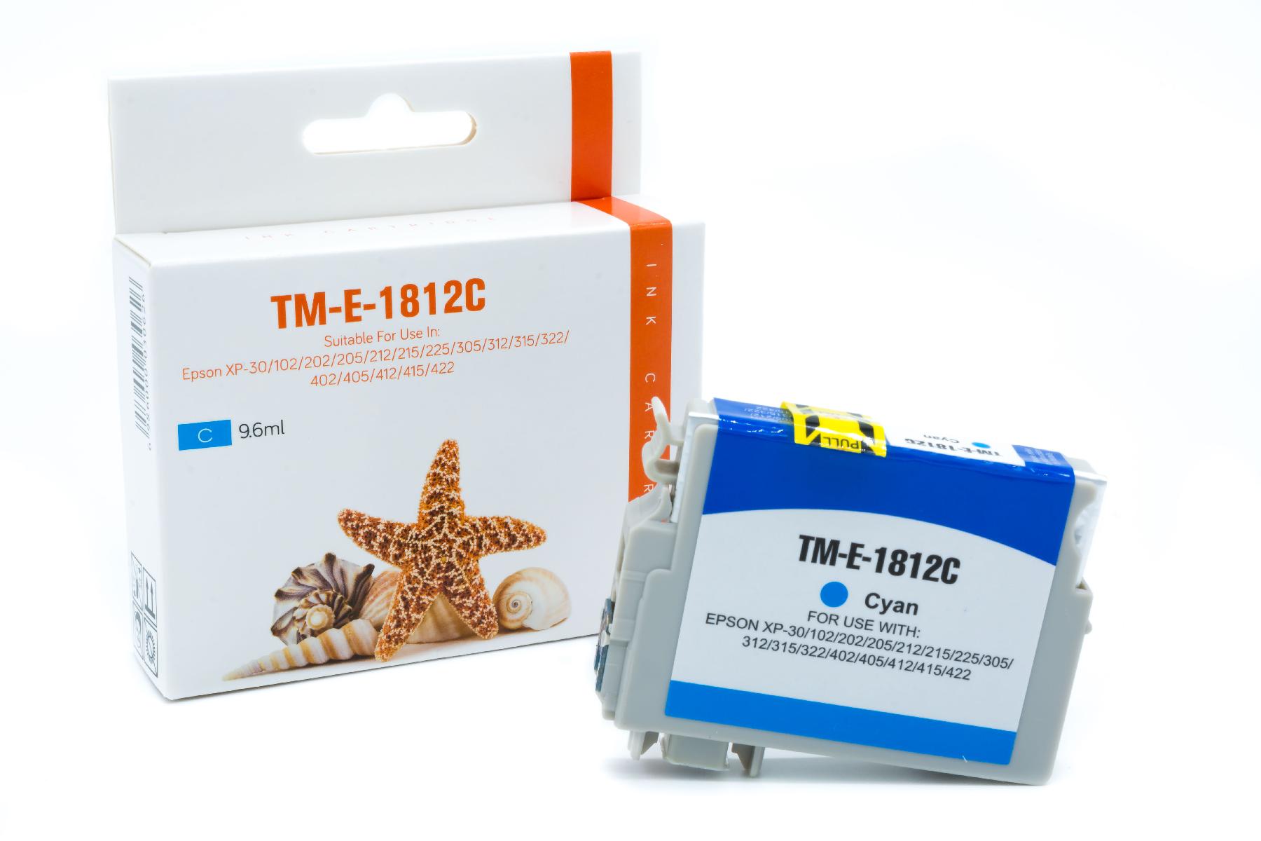 T1812XL alternativ Seestern Tinte Cyan für Epso / C13T18124010 / 9,6ml