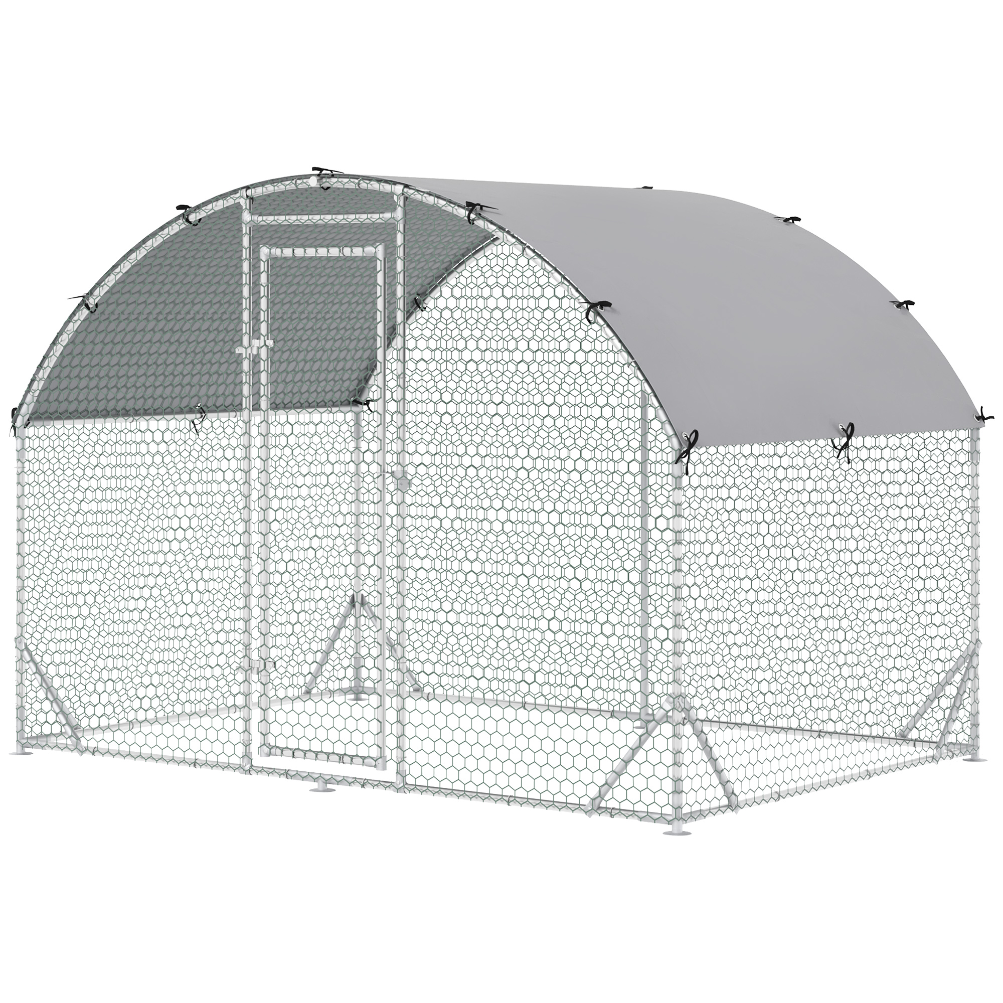 Gehege für Kleintiere, Outdoor-Freilaufgehege für Hühner, Kaninchen, Enten, stabile Konstruktion, Stahl und Oxford-Stoff