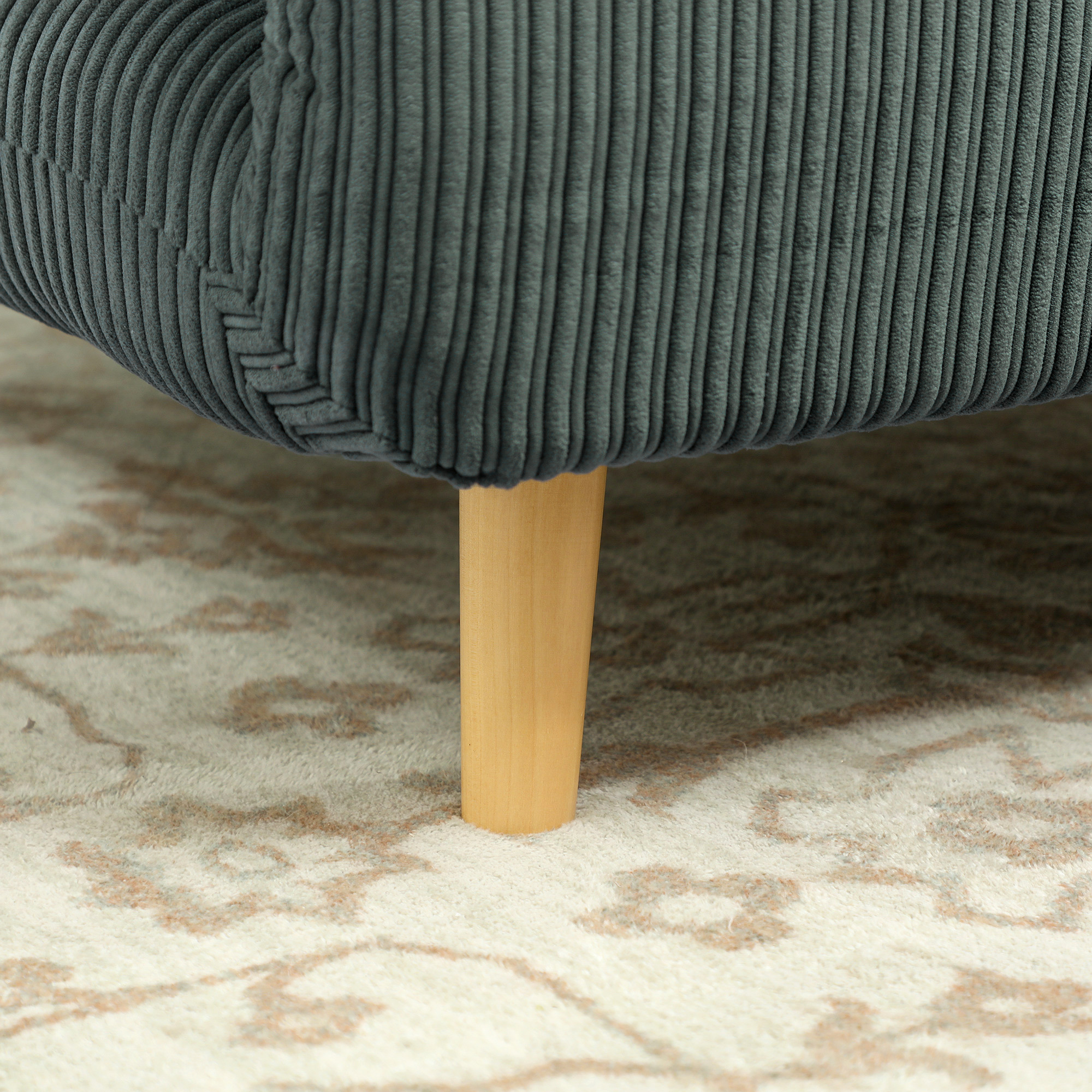 2-in-1 Schlafsessel Gästebett, verstellbare  Kopfstütze Cord-Optik 82 cm x 87 cm x 89 cm Grün