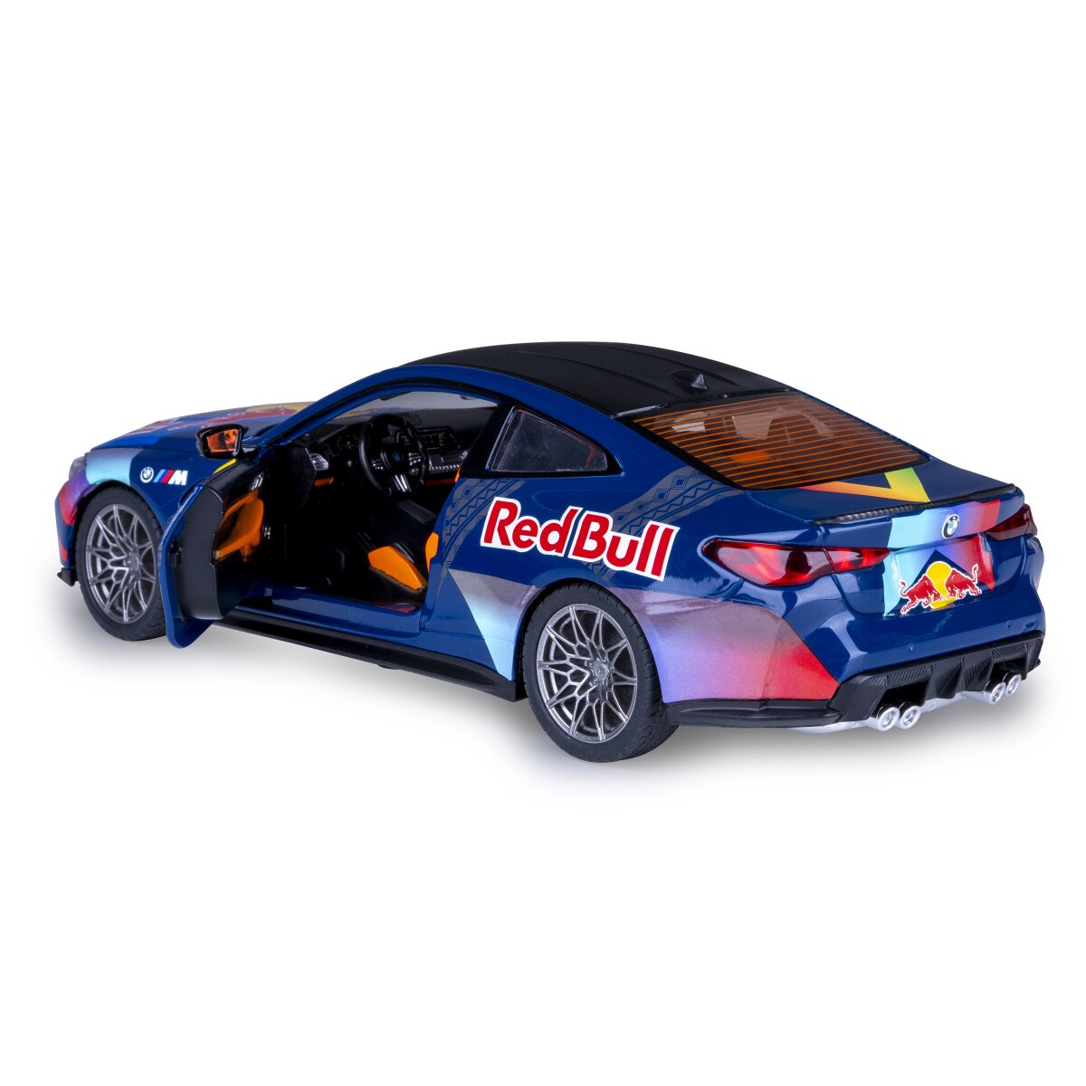 BMW M4 Diecast 1:24 blau inkl. Knopfzellen