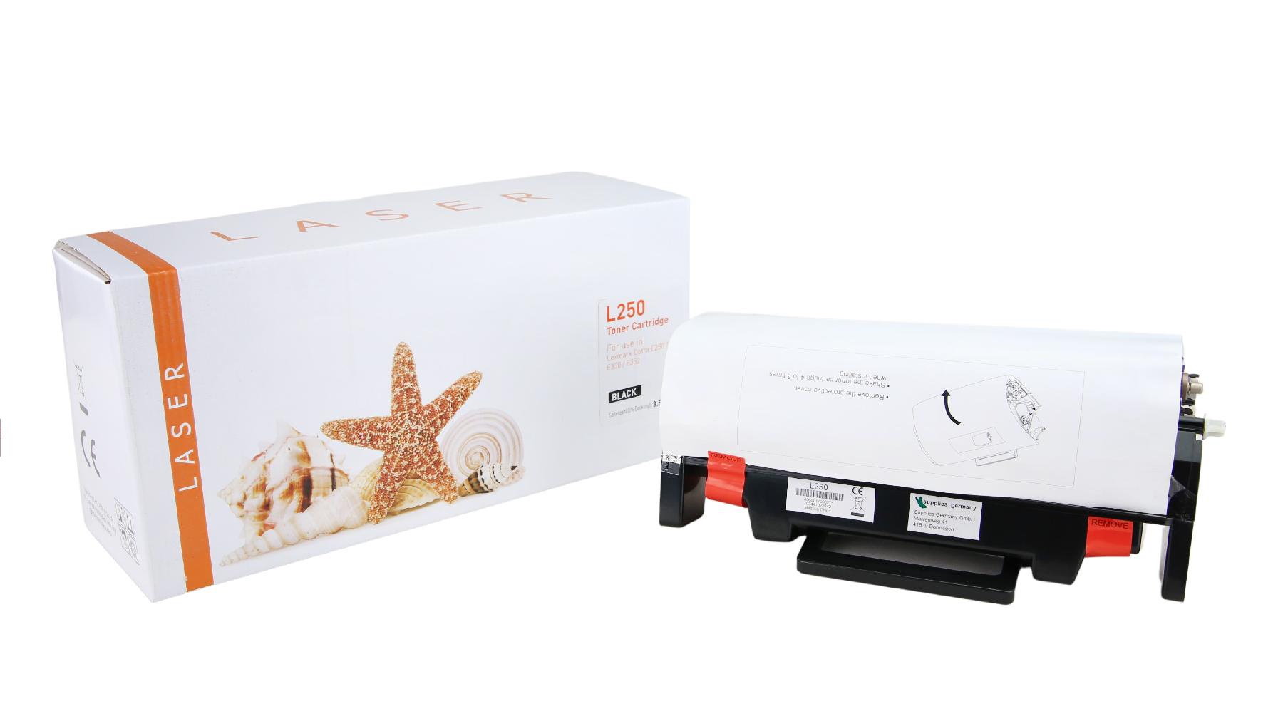 E250 alternativ Toner schwarz für Lexmark / E250A11E / 3.500 Seiten