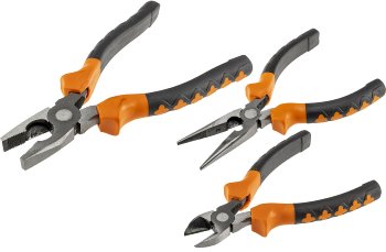 Zangen-Set "ProGrip", 3-teilig - Kombi/Spitzzange, Seitenschneider Zangen-Set "ProGrip", 3-teilig - Kombi/Spitzzange, Seitenschneider
