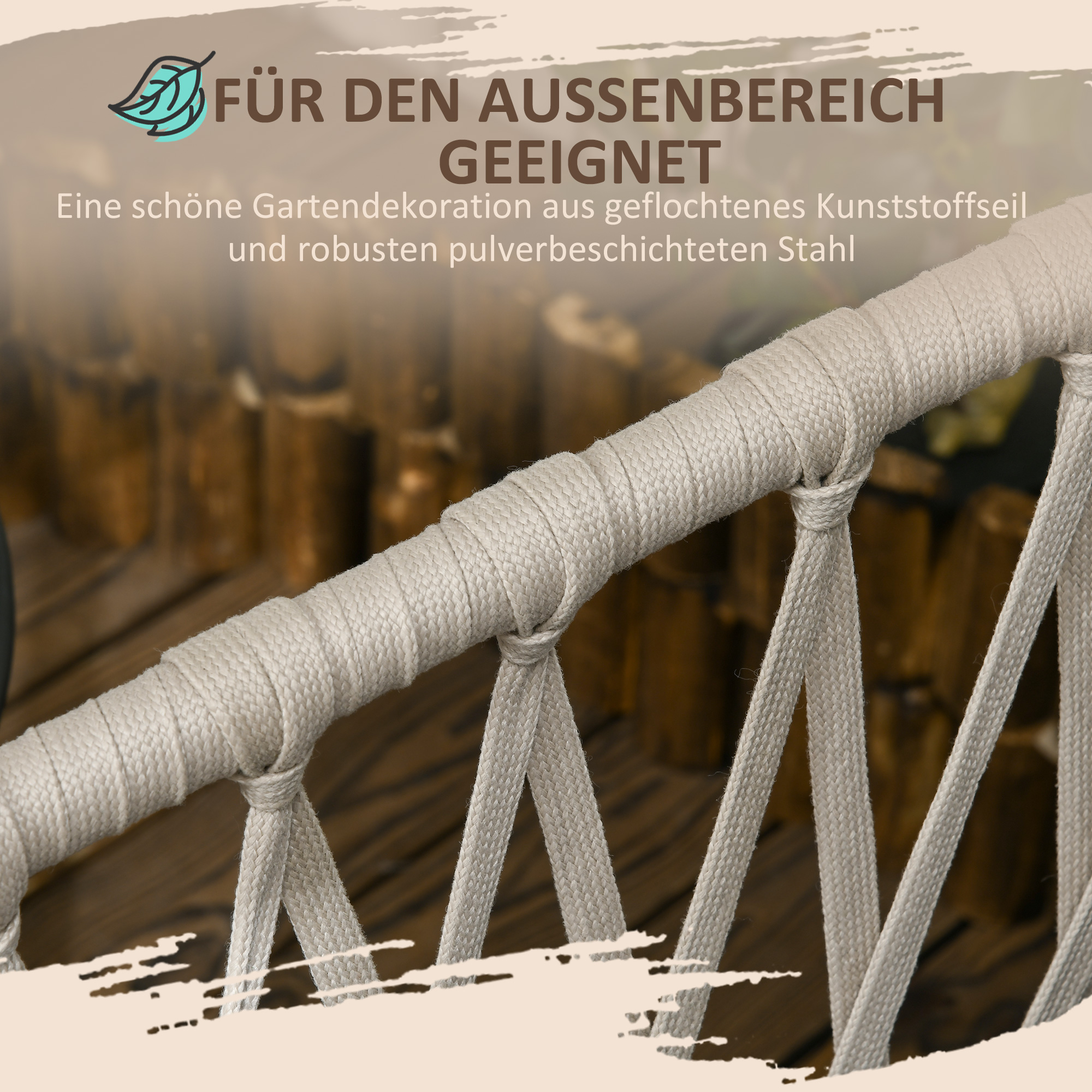 Gartenmöbel Set für 2 Personen inkl. 1 Tisch, 2 Stühlen mit Sitzkissen, Balkon-Set, Stahl, Grau