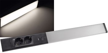 LED Unterbauleuchte "Arusha" schwarz - USB A+C PD, 60cm, Licht neutralweiß LED Unterbauleuchte "Arusha" schwarz - USB A+C PD, 60cm, Licht neutralweiß