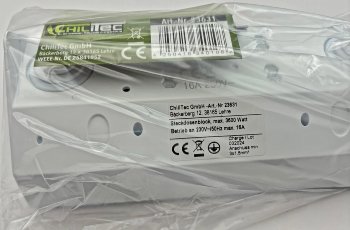 3-fach Steckdosenblock, weiß matt / 250V~/ 16A, Aufbaumontage