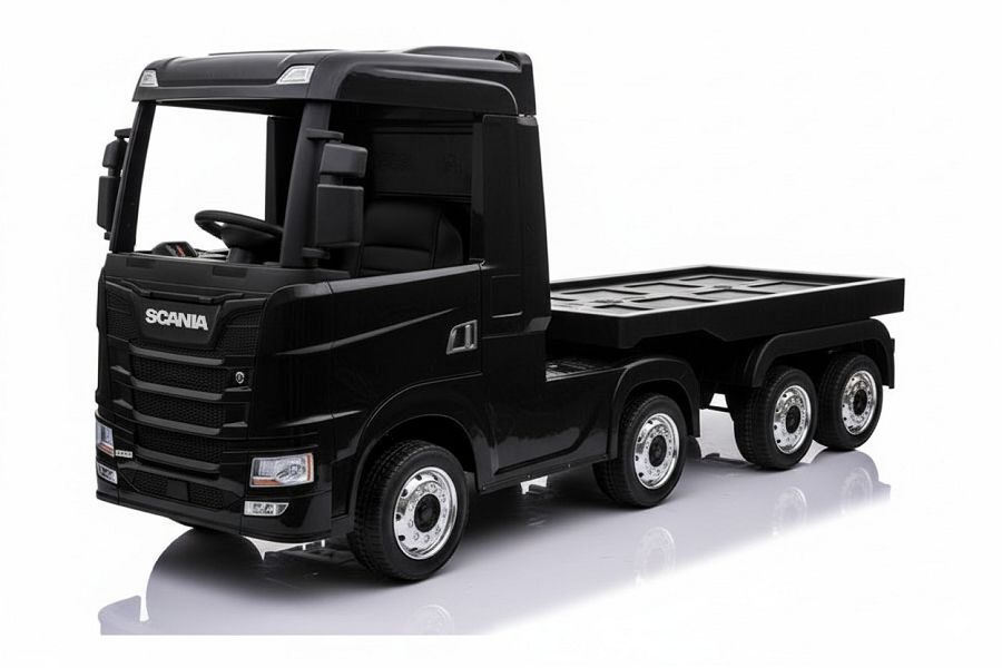 Kinderfahrzeug SCANIA R Series 4 Motoren - mit Hänger - schwarz
