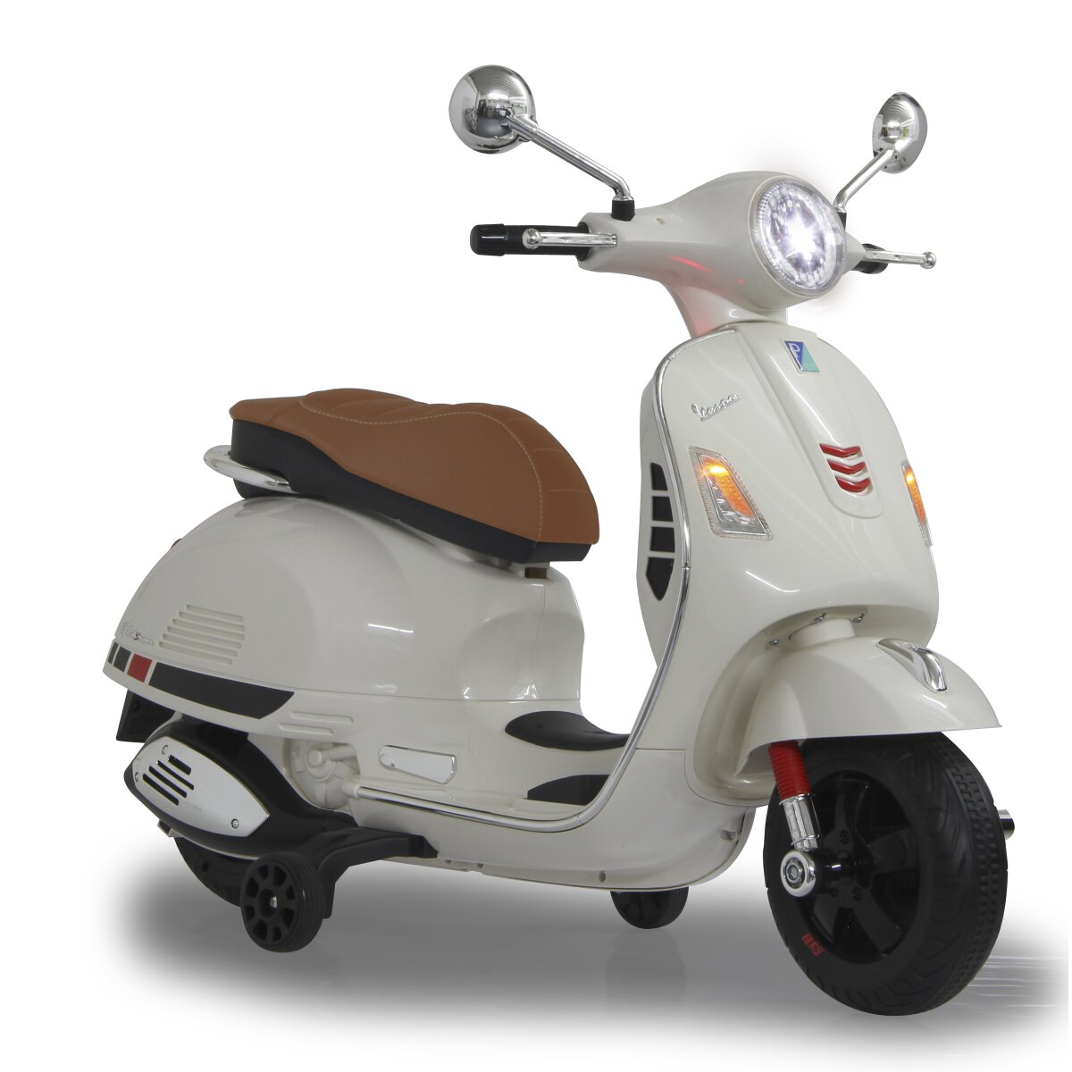 Kindermotorrad Vespa GTS 125 weiß