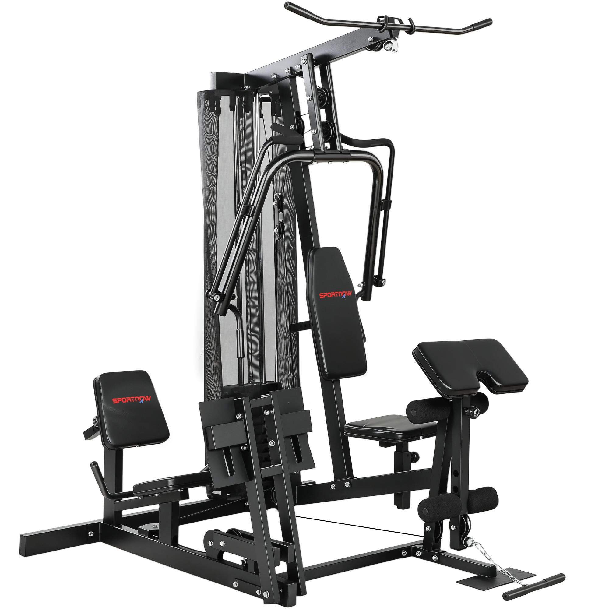 Kraftstation Fitnessstation mit Latzug Butterflystange 65kg Gewichten Seil bis zu 120kg