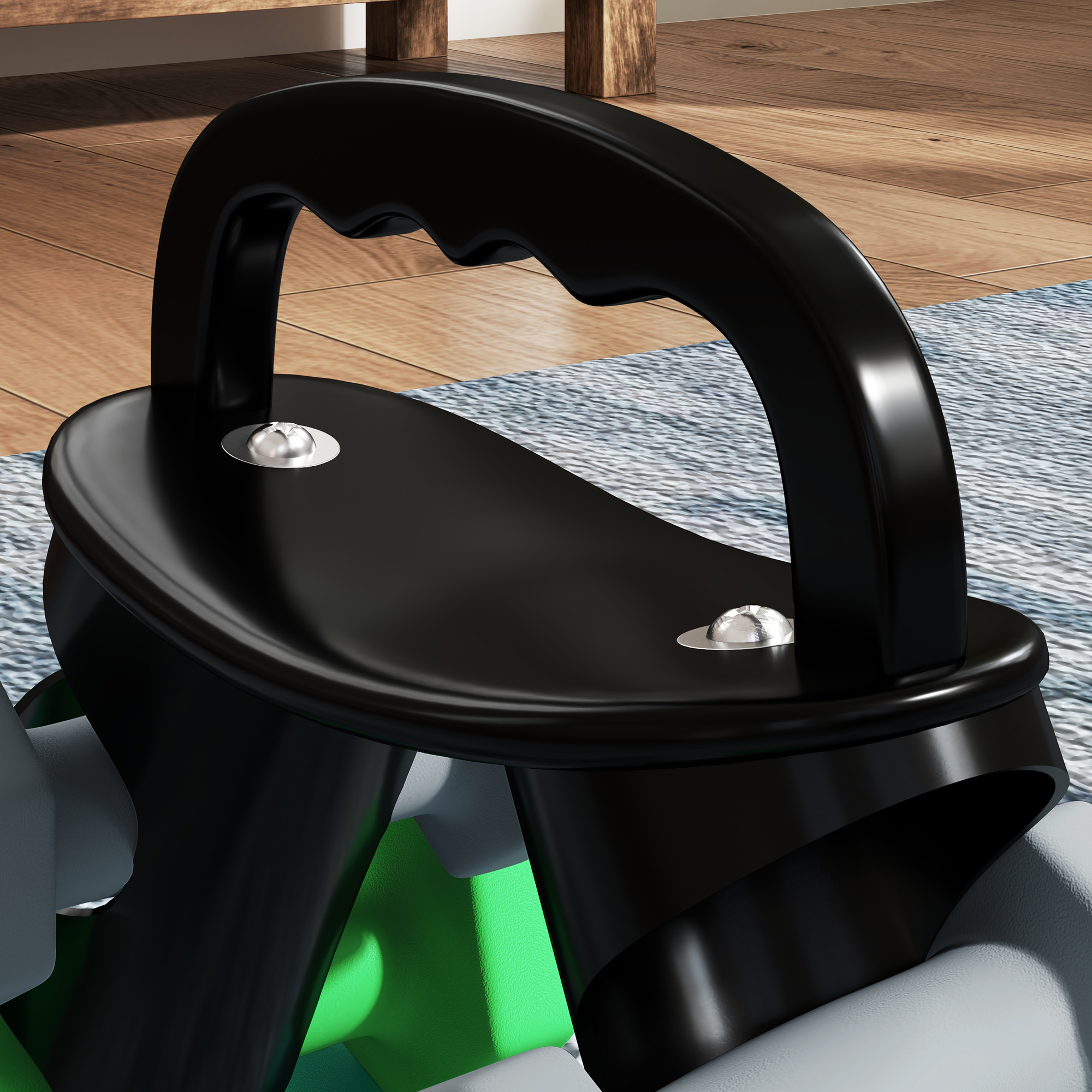 Hantelset mit Aufbewahrungsgestell, Set mit 6 Hanteln für Fitness-Training, 2 x 3kg, 2 x 4kg, 2 x 5kg