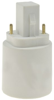Lampensockel-Adapter, Kunststoff, G24 auf E27, G24 universal d1,d2,d3