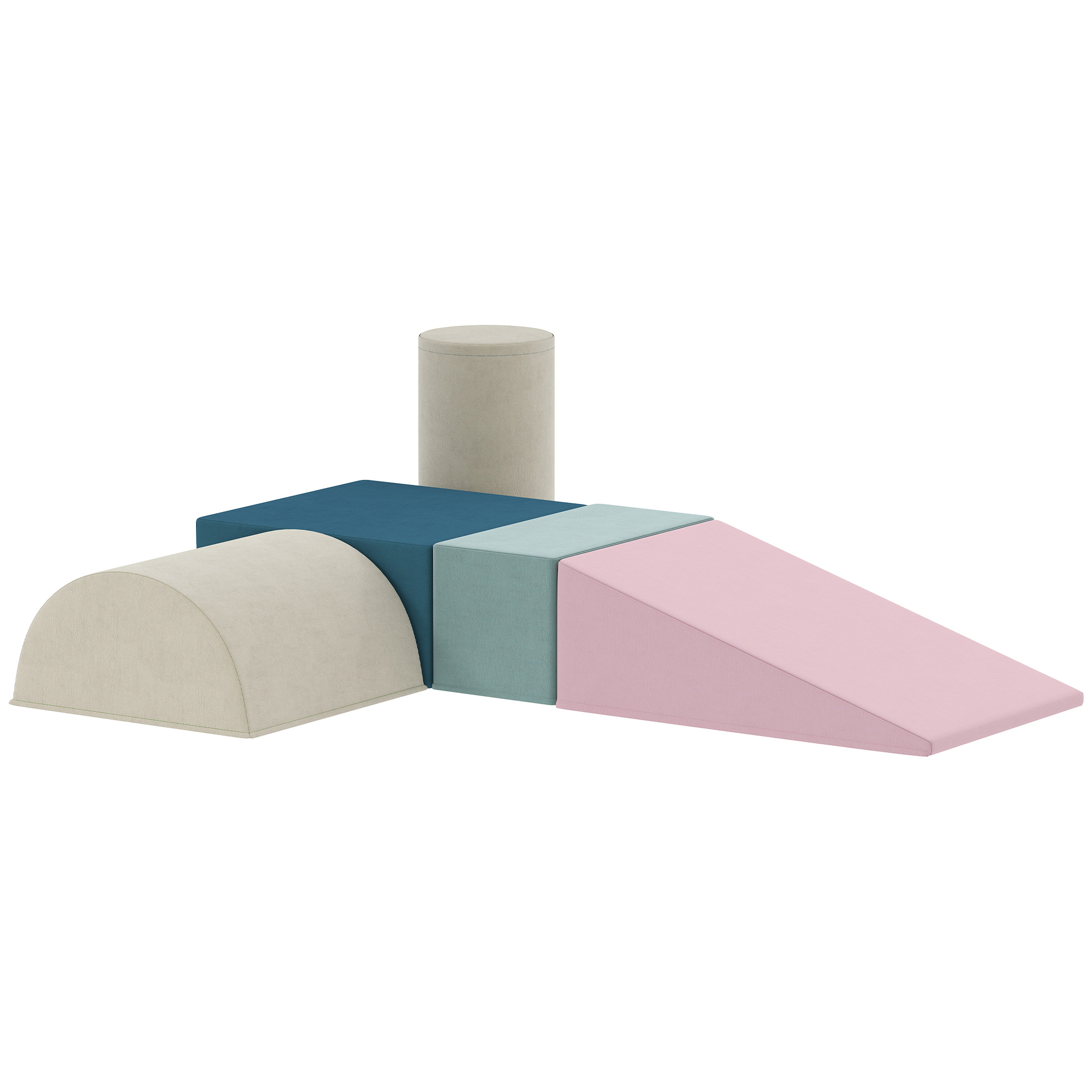 5-teiliges Schaumstoffblöcke-Set für Babys & Kleinkinder, zum Bauen, Spielen, Klettern, Indoor-Set, Schaumstoff, Bunt
