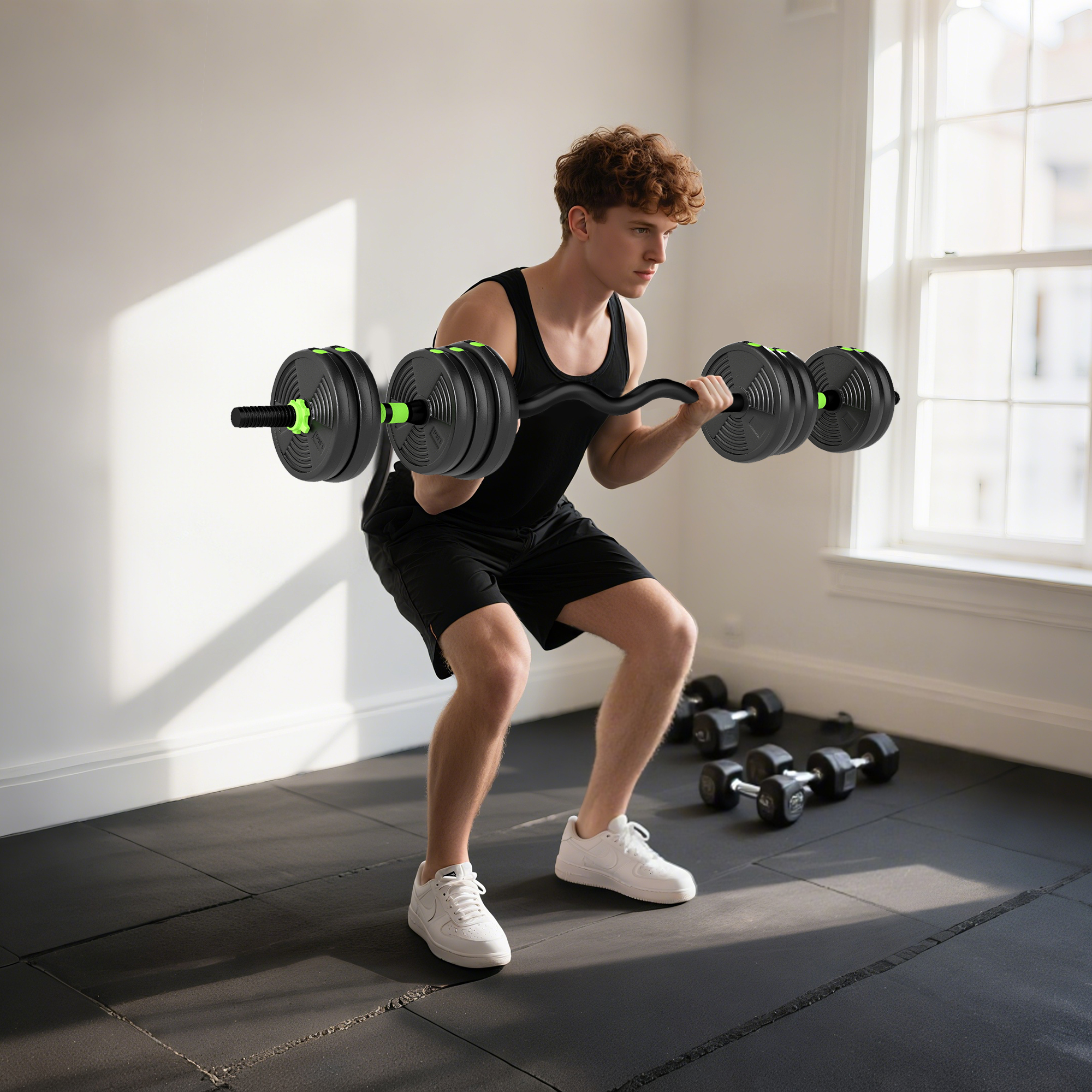 Hantelset verstellbar 25 KG Kurzhantel Set Kurzhanteln Langhanteln Hanteln Set für Krafttraining