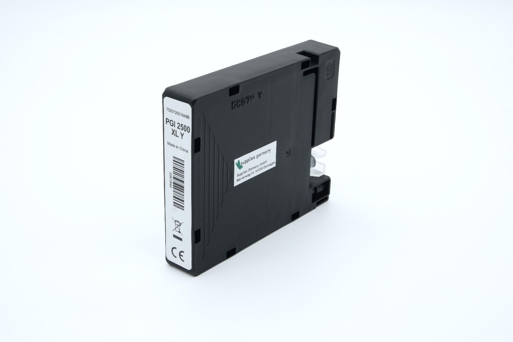 PGI2500XLY alternativ Tinte gelb für Canon / 9267B001 / 20,4ml