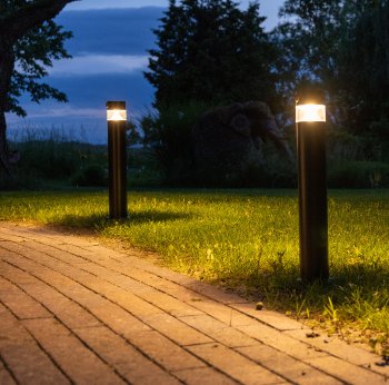 LED Solar Wegeleuchte "SWL-AS50", IP44, warmweiß 3000K, PIR Sensor, 50cm