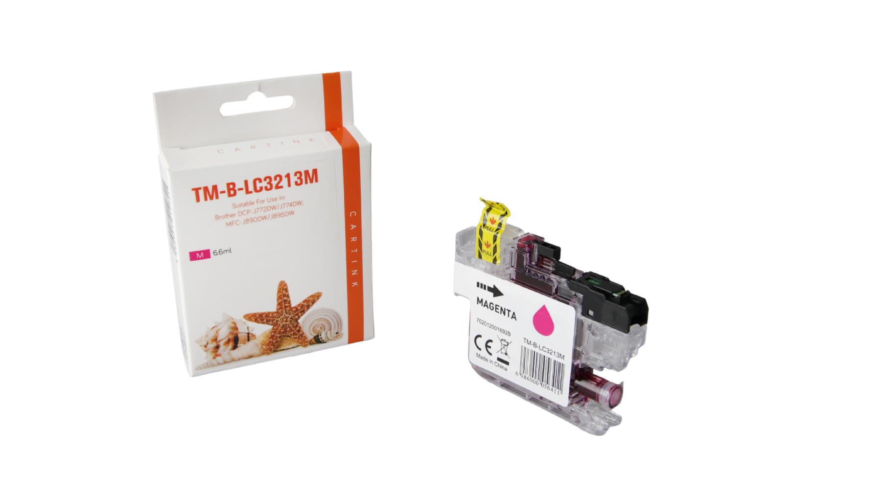 LC3213M alternativ Seestern Tinte magenta für Brother / LC3213M / 400 Seiten