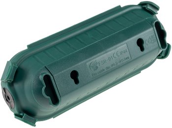 Kabelschutzbox für Aussen IP44, LxØ 21x8cm, mit Wandhalterung, Grün Kabelschutzbox für Aussen IP44, LxØ 21x8cm, mit Wandhalterung, Grün