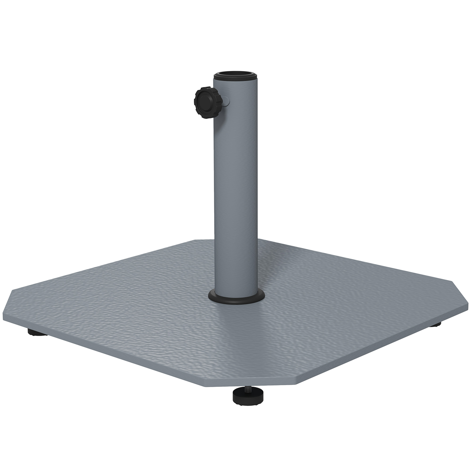 Sonnenschirmständer aus Metall 18,5 kg Schirmständer, Quadratisch Schirmhalter für Sonnenschirm 32/38/48mm