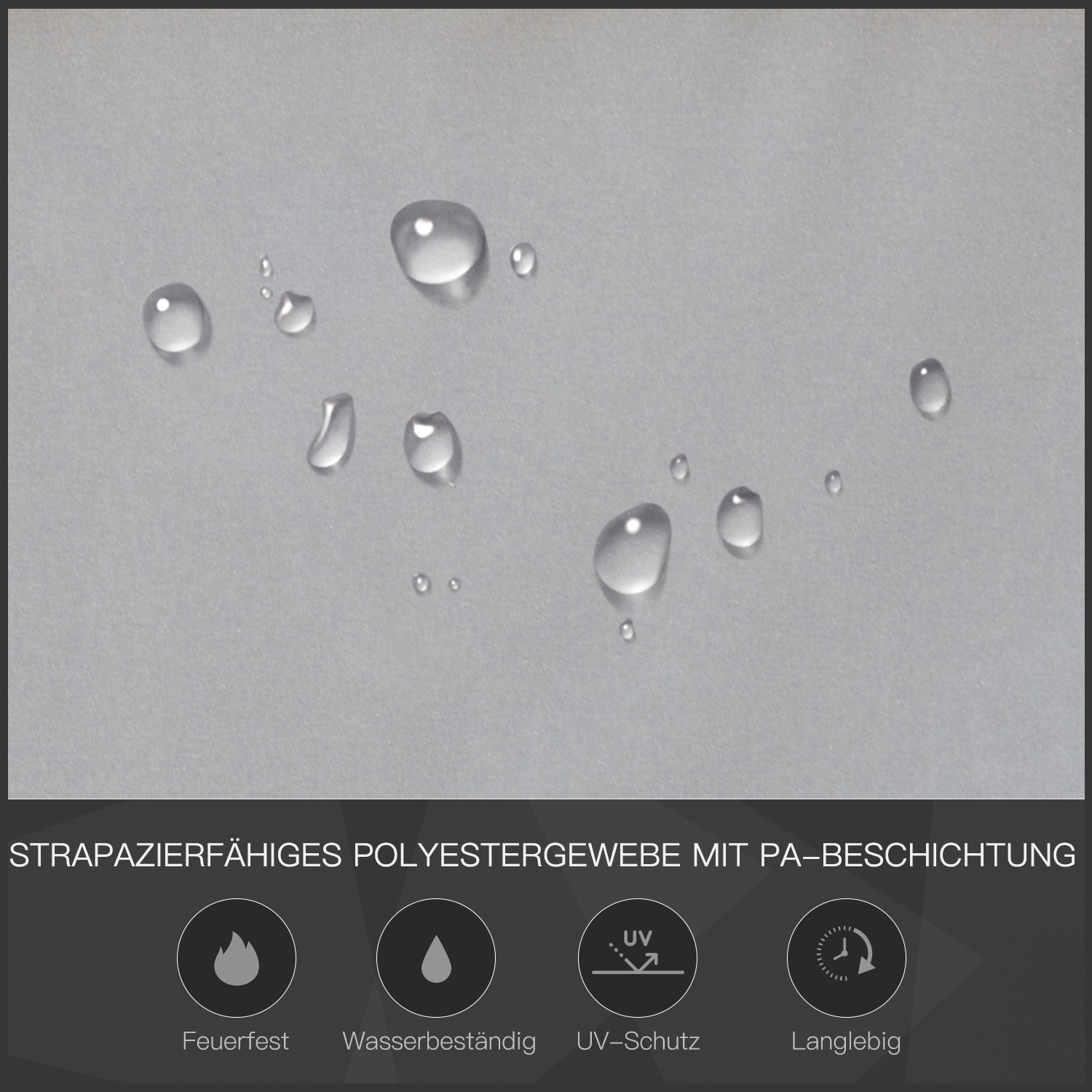 Grillpavillon mit Flammschutzdach, BBQ-Pavillon mit 2 Ablagen, Polyester, Schwarz, 218 x 138 x 216 cm