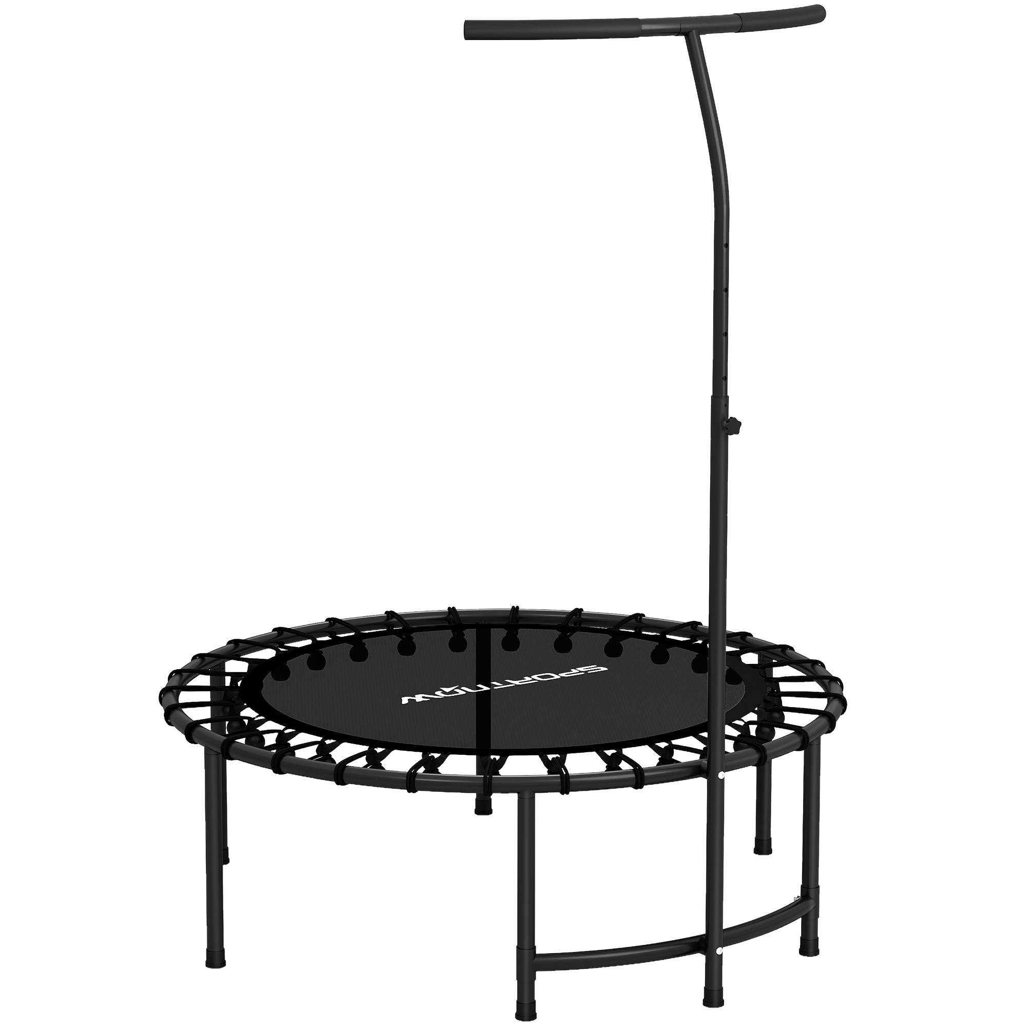 Rebounder-Trampolin, 5-stufig verstellbarer Griff, Workout-Trampolin, Schwarz Rebounder-Trampolin, 5-stufig verstellbarer Griff, Workout-Trampolin, Schwarz