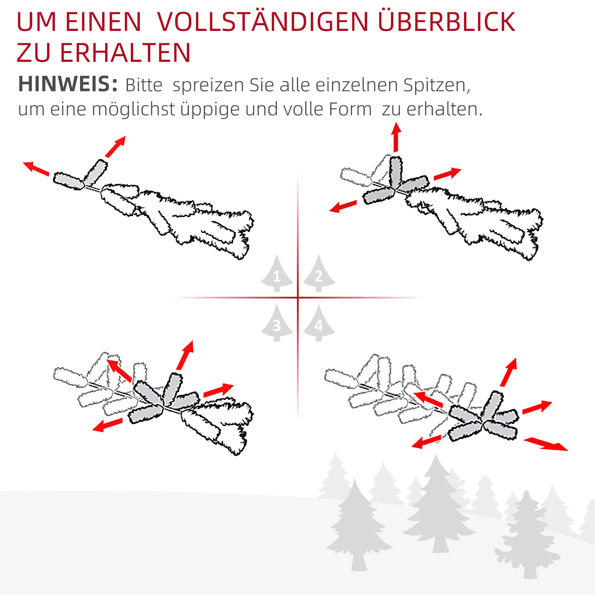 Weichnachtsbaum künslicher Weihnachtsbaum Christbaum, LED-Lichter, Sternspitze, 66 cm x 66 cm x 120 cm, Grün