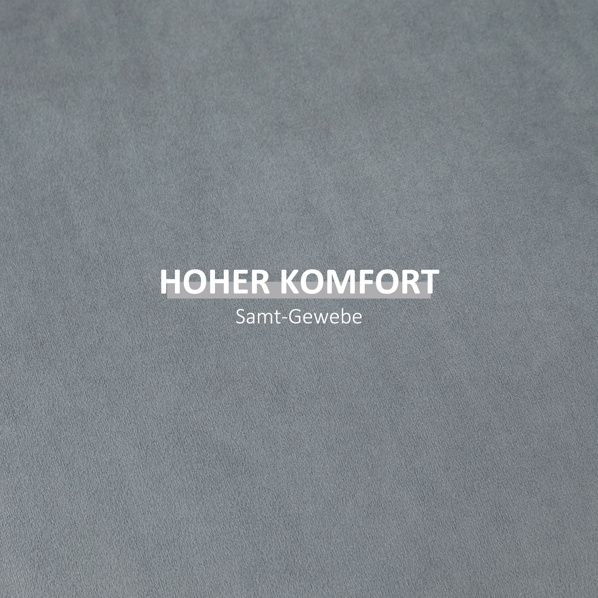 2-in-1 Hocker in Samtoptik inklusive Stauraum und abnehmbaren Deckel Ø44 cm x 47,5 cm Grau