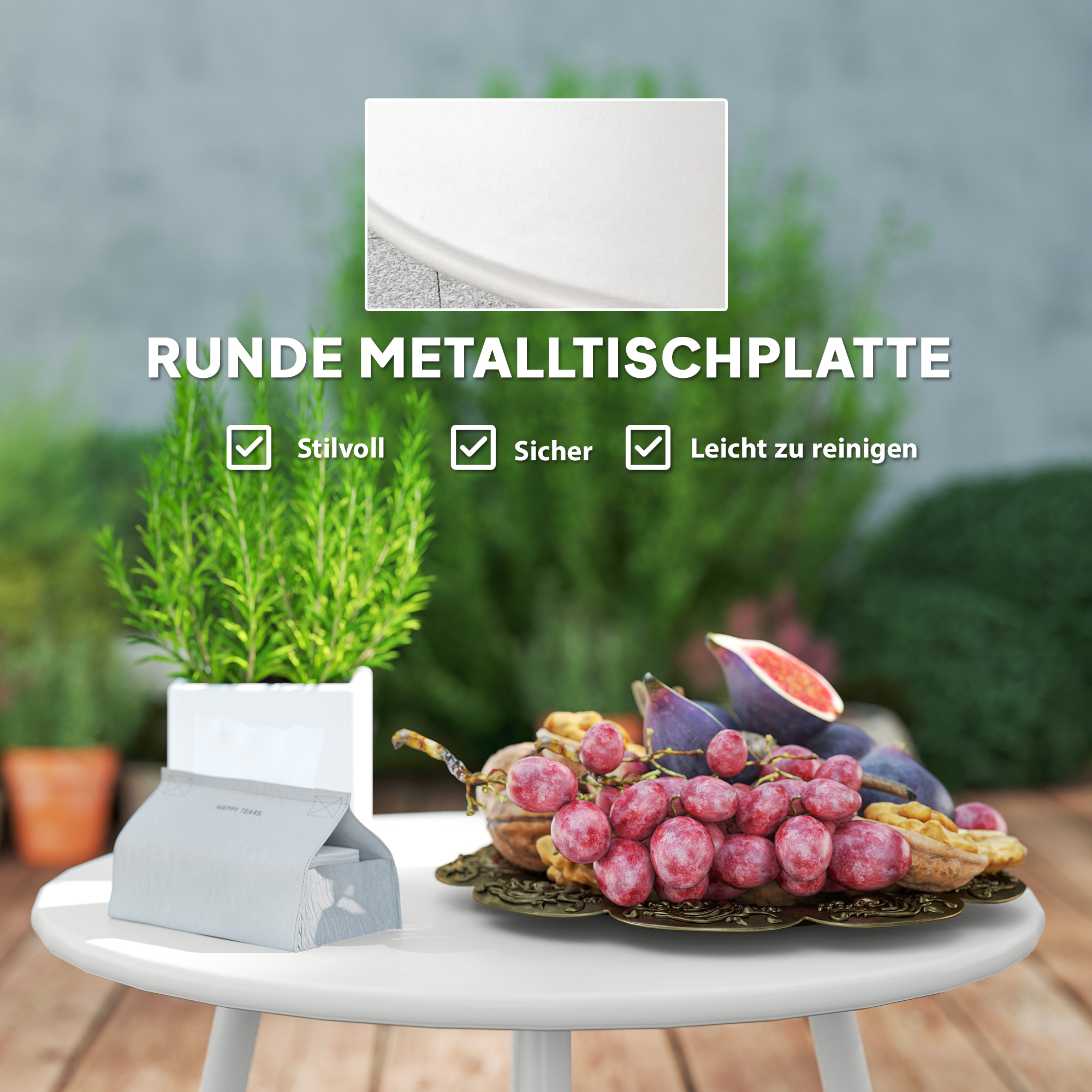 Gartenmöbel Set aus Polyrattan Lounge-Set mit 2er Sofa Sessel Tisch Kissen wetterfest für 4 Personen Khaki