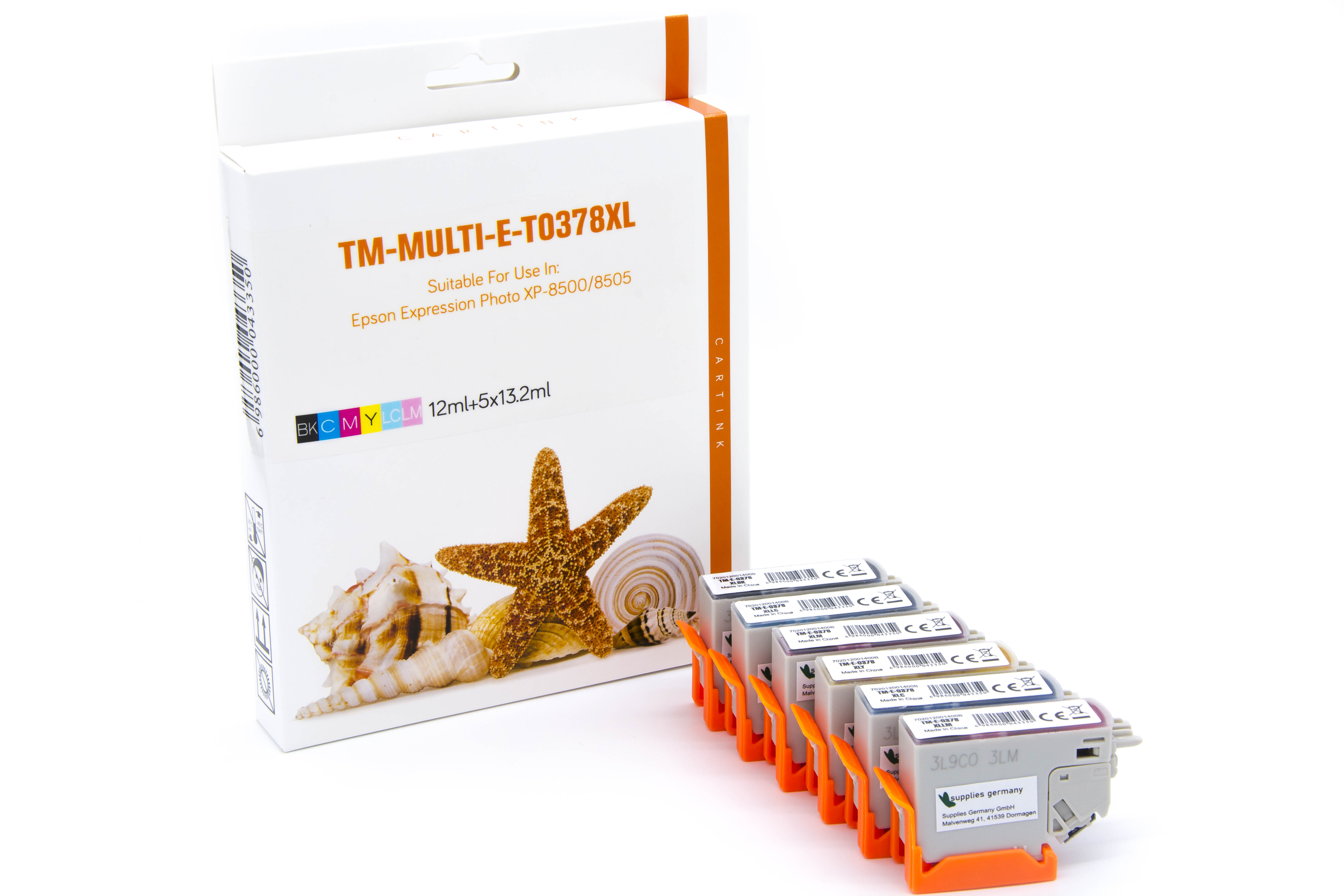 Multipack T3798XL alternativ Tinte für Epson / C13T37984010 / BK12ml/CMYLCLM13,2ml Multipack T3798XL alternativ Tinte für Epson / C13T37984010 / BK12ml/CMYLCLM13,2ml