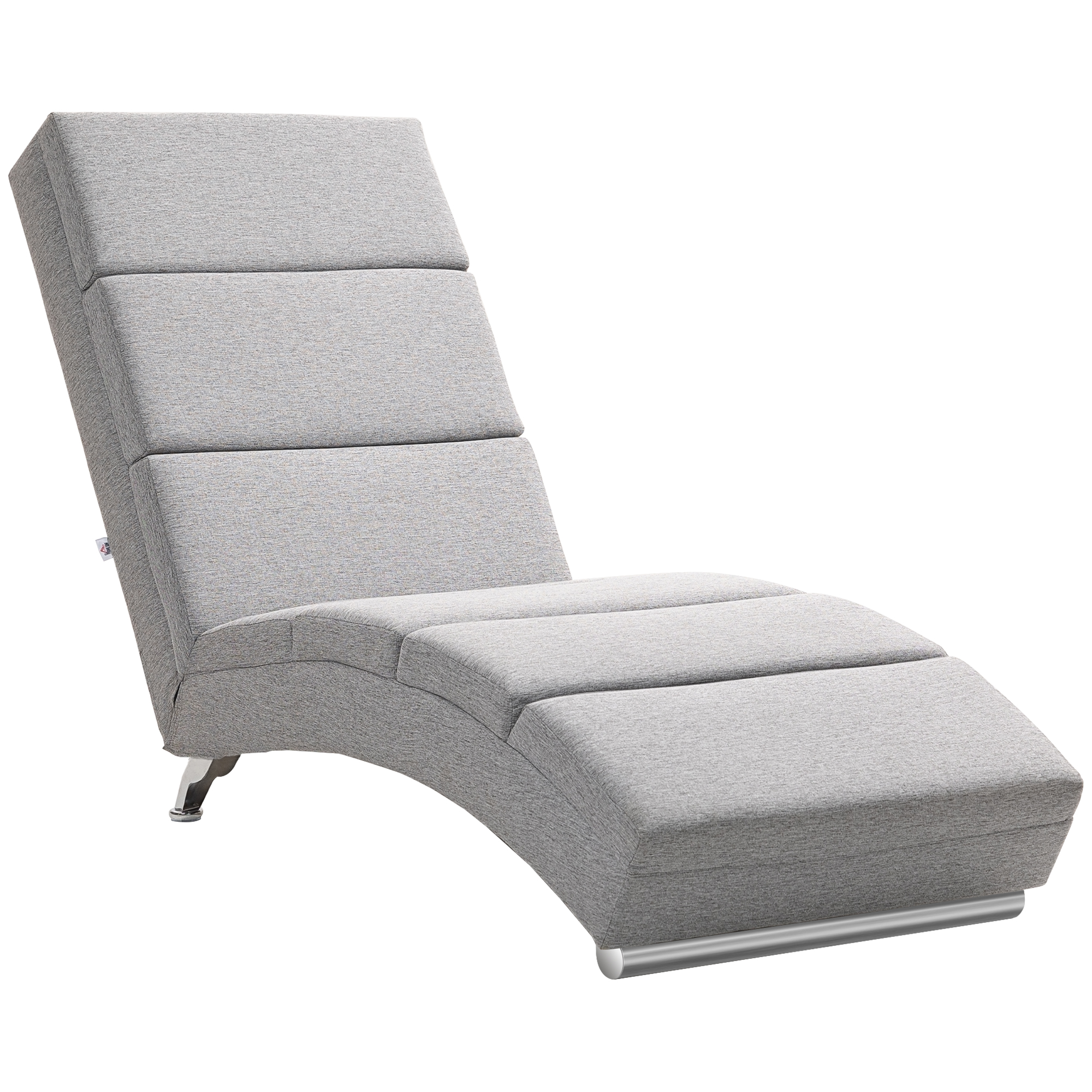 Polstersessel mit Rückenlehne, Relaxsessel mit Stahlbeinen & dicker Polsterung, für Wohnzimmer, Schlafzimmer, Hellgrau