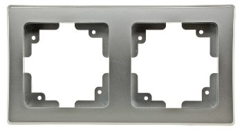 DELPHI 2-fach Rahmen, silber