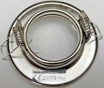 Decken-Einbaustrahler "SR90" chrom-matt / schwenkbar, Ø 88mm, für 50mm Lampen