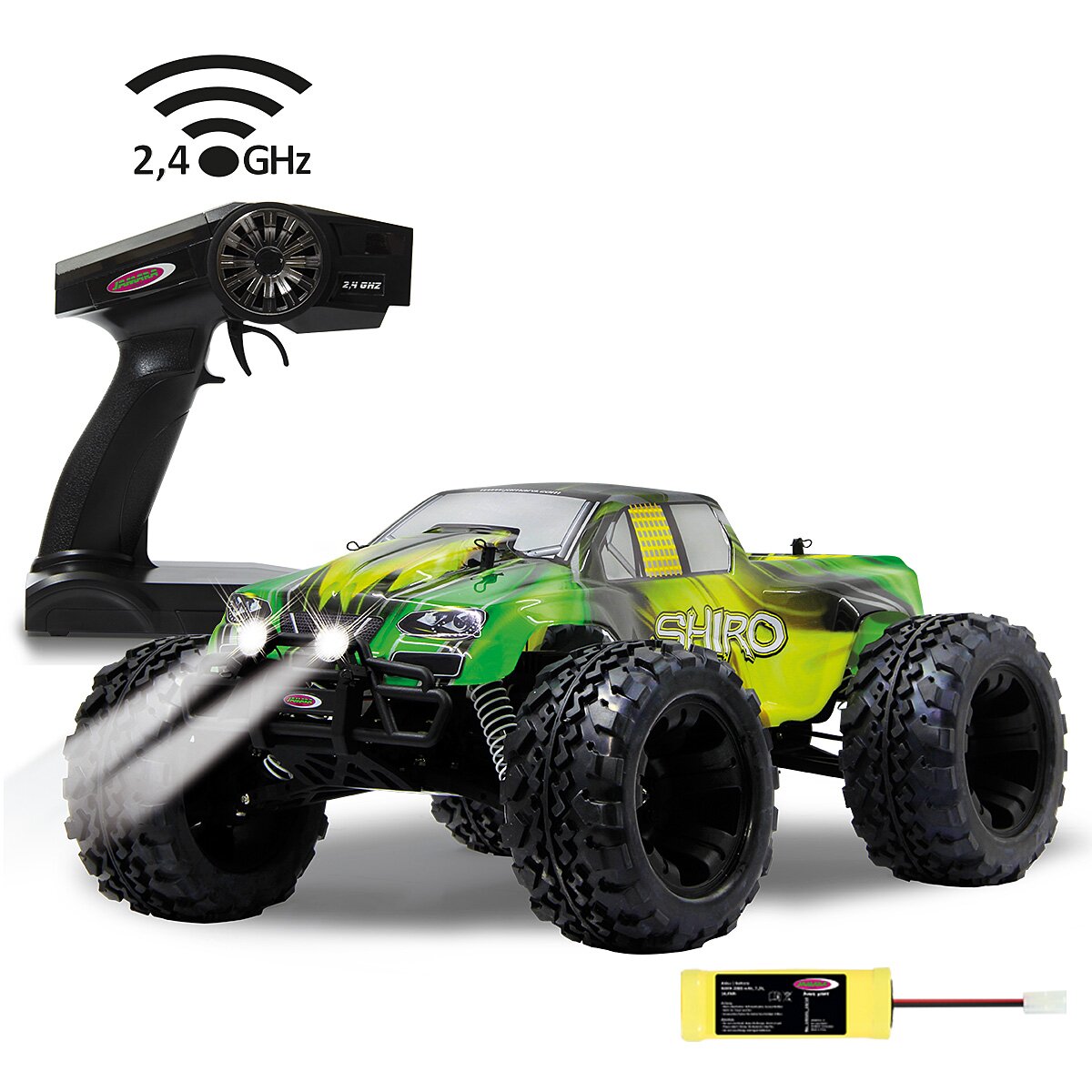 Shiro Monstertruck 4WD 1:10 NiMh 2,4GHz mit LED Shiro Monstertruck 4WD 1:10 NiMh 2,4GHz mit LED