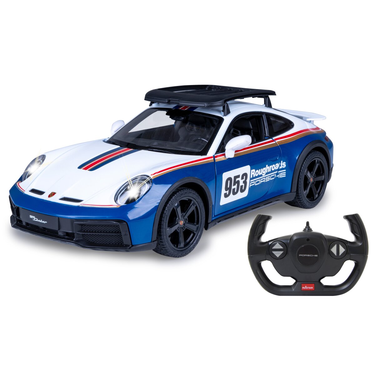 Porsche 911 Dakar Performance 1:14 blau 2,4GHz Tür manuell