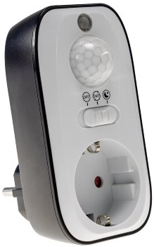 Zwischenstecker mit Bewegungsmelder / 8m Reichweite , 230V/1200W