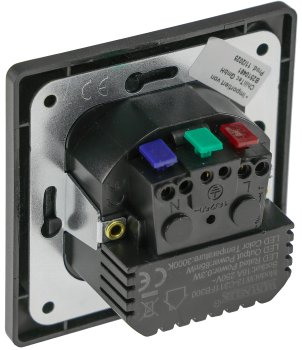 MILOS Schutzkontakt-Steckdose mit LED / anthrazit, 250V~/ 16A, Licht mit Sensor