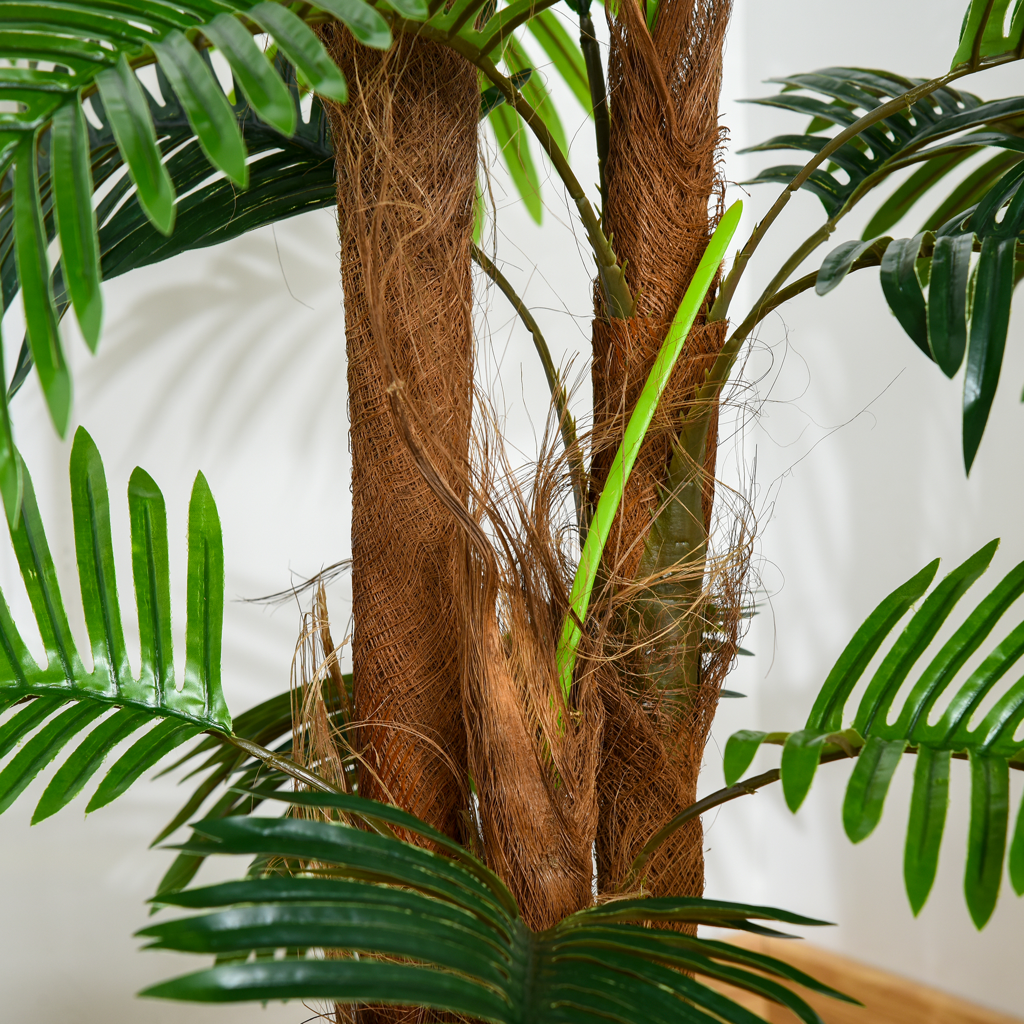 künstliche Pflanzen 120 cm künstlicher Palmen Palme Kunstpflanze Kunstbaum Kunstpflanzen im Topf Zimmerpflanze Dekopflanze Büropflanze Kunststofftopf für drinnen und draußen