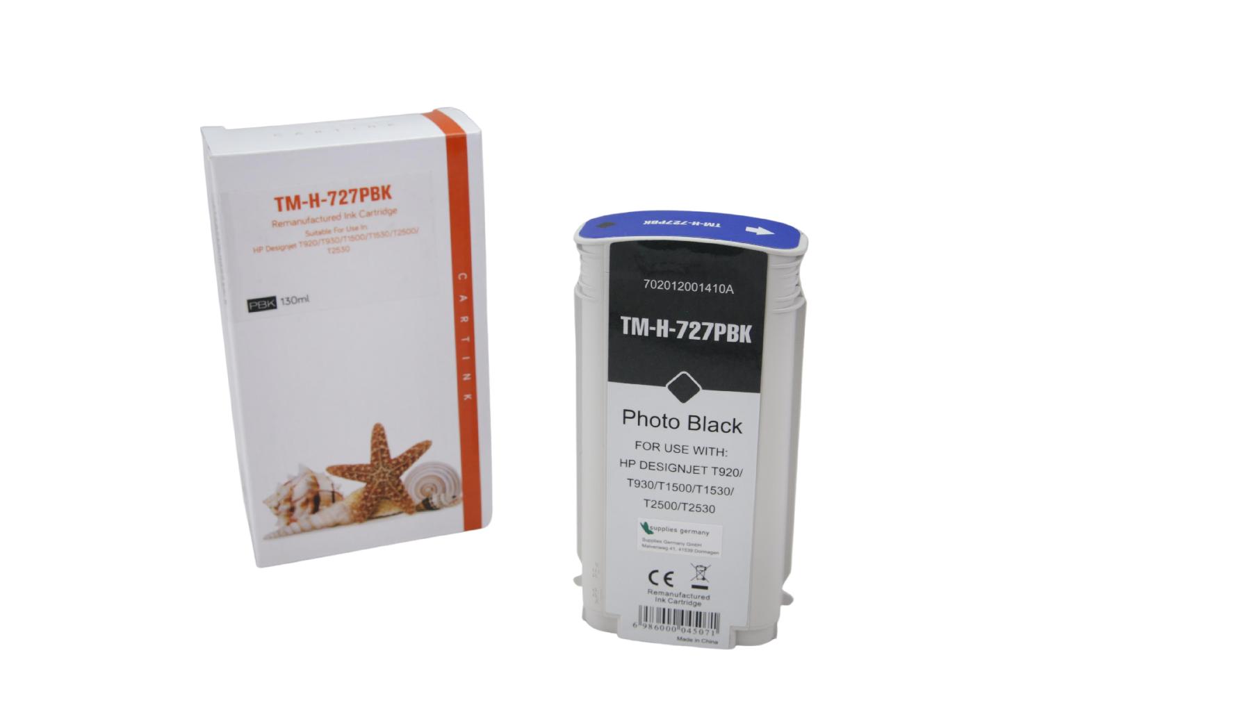 727Pschwarz Refill Tinte Photo schwarz für HP / B3P23A / 130ml