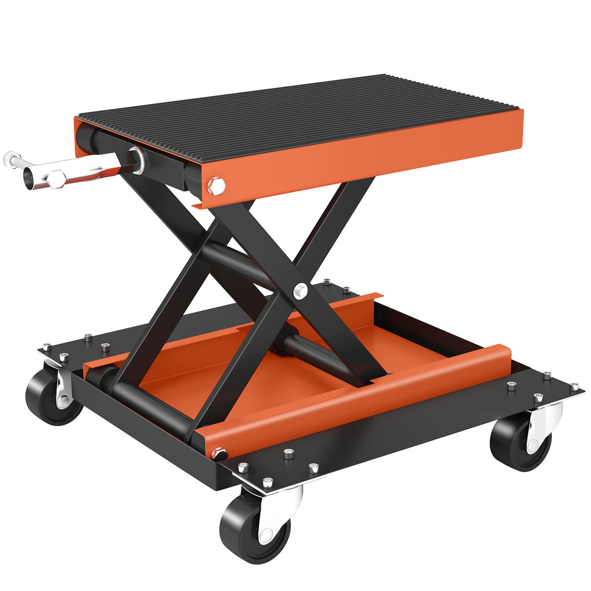 Motorradheber 500 kg Belastbar Motorradhebebühne 135-390 mm Höhenverstellbar Stahl Orange
