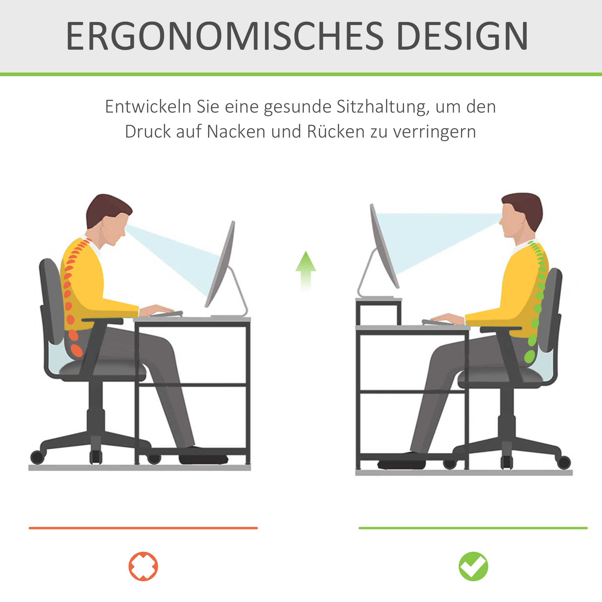 Monitorständer Bildschirmständer für Laptop Computer Notebook PC ergonomisch Acryl Transparent 53 x 19 x 9 cm