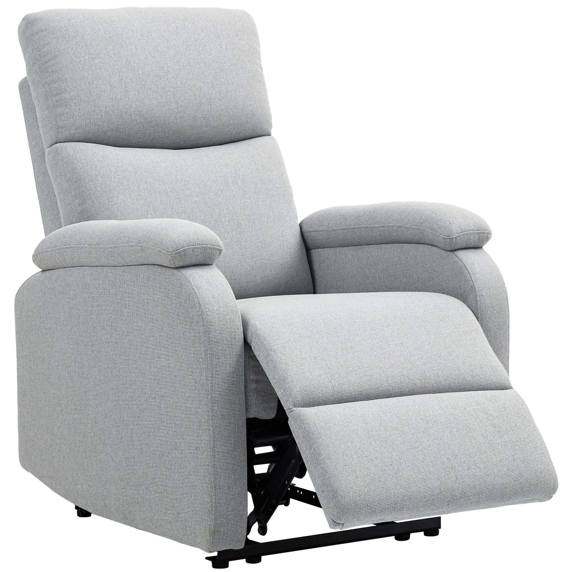 Recliner-Sessel, Entspannungssessel mit verstellbarer Rückenlehne, Fußstütze, Polstersessel für Wohnzimmer, Grau